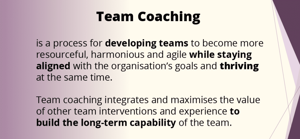 Team Coaching definition